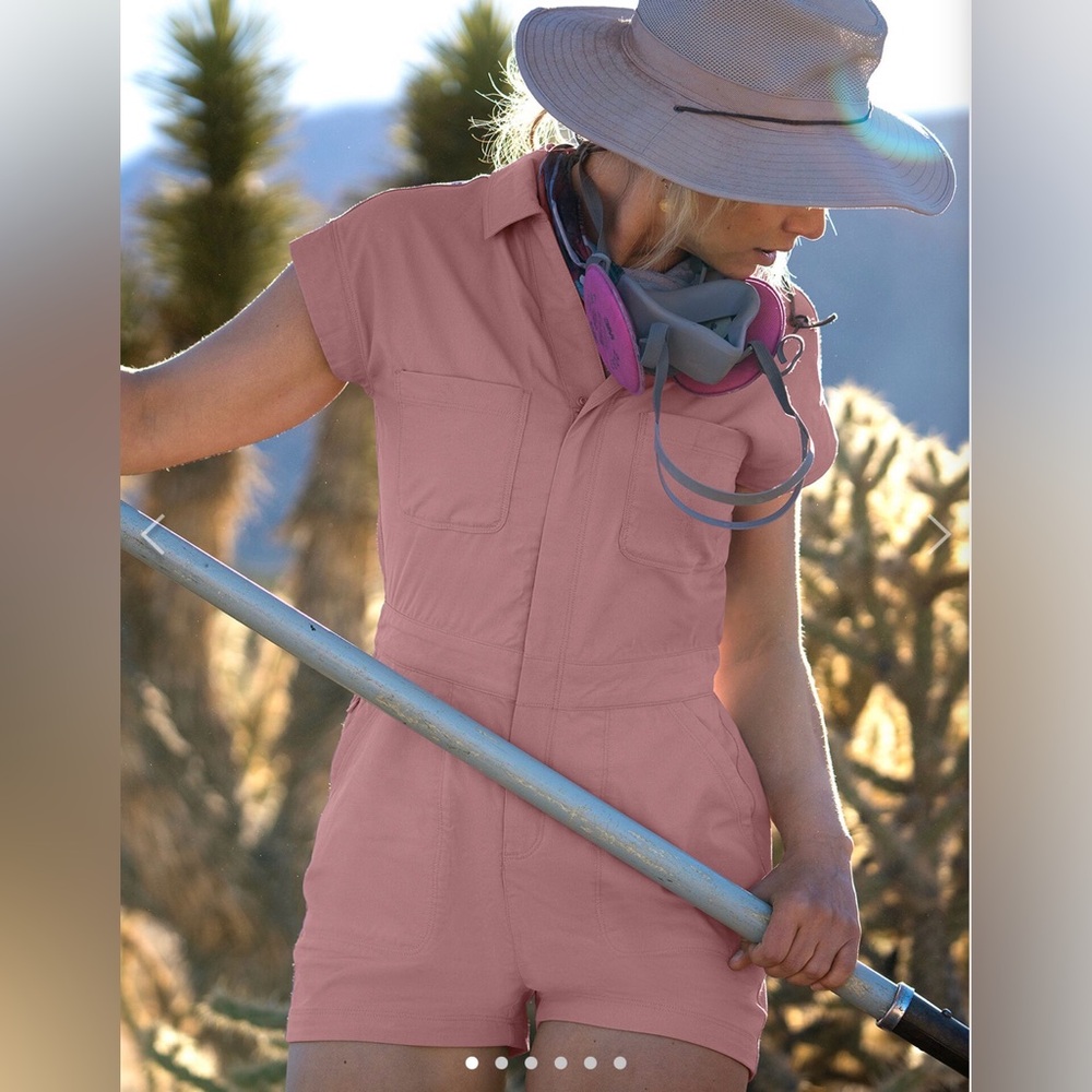 Title nine Dusty Rose Short-Sleeve Romper